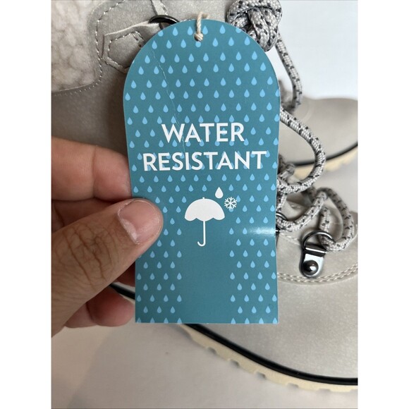 JBU Jambu Women's Blue Creek Water-Resistant Lace-up Booties Stone White Size 10 - Picture 6 of 12